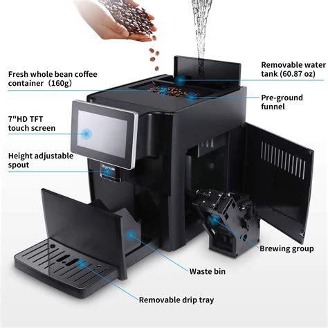 Buy Geekpure Hipresso Super Fully Automatic Espresso Coffee Machine-7 ...