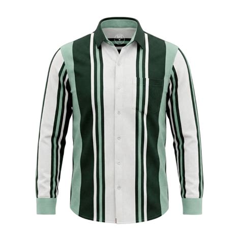 The Retro Lane Panel Front Open Long Sleeved Knit Shirt – P3