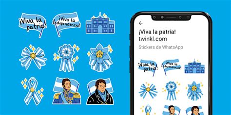 Stickers WhatsApp ¡Viva la Patria! - Twinkl