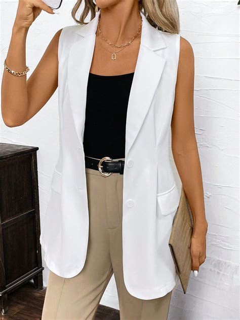 SHEIN USA | Vest outfits for women, Women clothes sale, White vest outfit