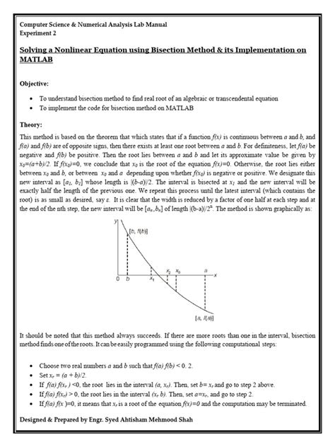 Image result for The Bisection Method in Math Lab