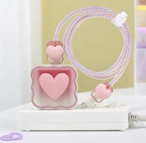 BeeNex Protective Charger Case Cover for iPhone 18W-20W, 3D Cute Heart ...