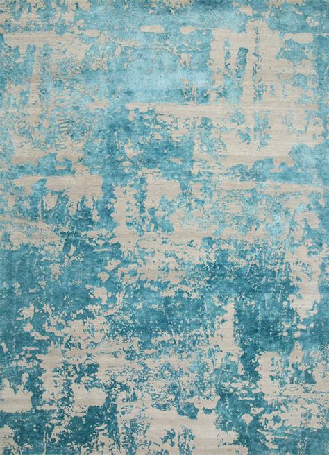 ESK-431 chaos theory by kavi grey and black Hand Knotted wool and ...