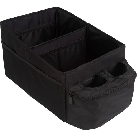 Stalwart Backseat Car Organizer - Collapsible Car Storage Box with Cupholders and Partitions for ...