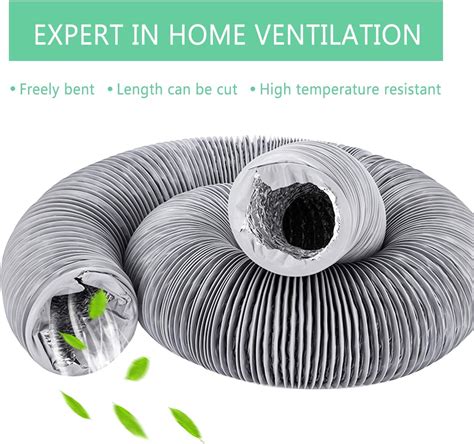 Buy OOPPEN 6’’*5m PVC Ventilation Ducting Aluminium Flexible Fan ...