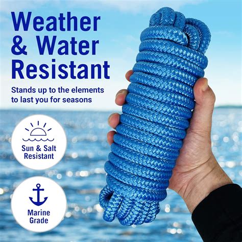 Buy Boat Dock Lines & Rope Boat Ropes for Docking 1/2 Line Braided ...