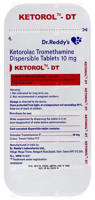 Ketorol DT Tablet | Fast Pain Relief for Dental & Muscle Pain