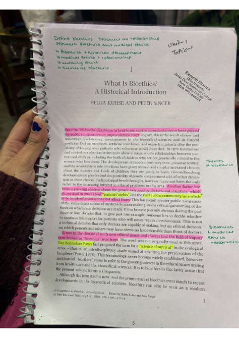 Bioethics and Medical Ethics: A Historical Overview (ACCIPTIONS) - Studocu