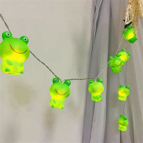 Sezrgiu Cute Frog String Lights 10 LED Green Frog Night India | Ubuy