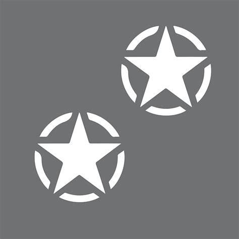 ISEE 360® 2 PCS Military Stars Waterproof Vinyl Decal Bike Sticker for ...
