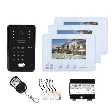Ennio sy828f2jk13 7 inch bus 2 wire rfid video door phone intercom ...