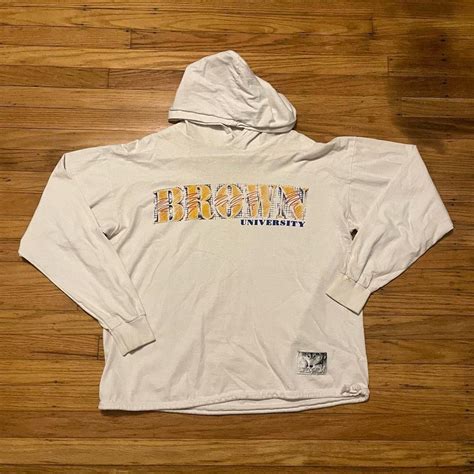 Brown University Hoodie, Large Good Condition... - Depop