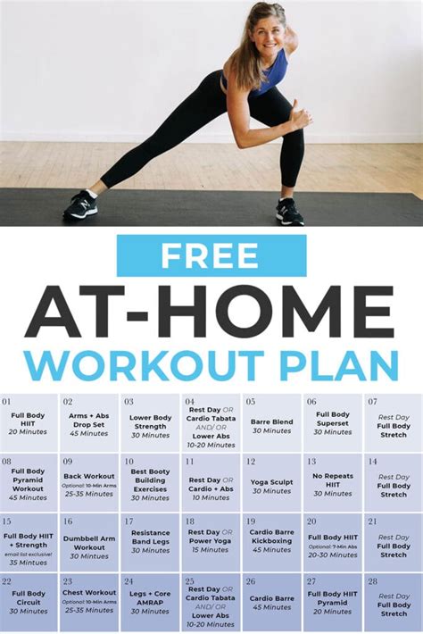 30 Day Workout Plan + Home Workout Routine | Nourish Move Love