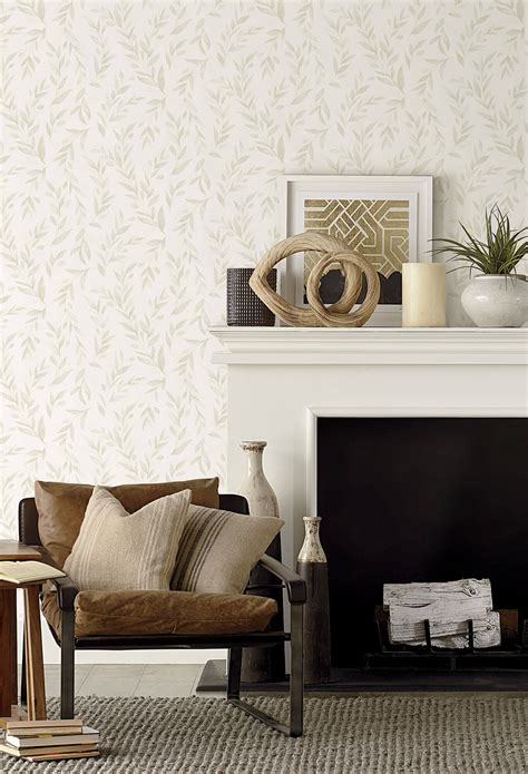 Roommates Olive Branch Magnolia Home Wallpaper Green at George ...