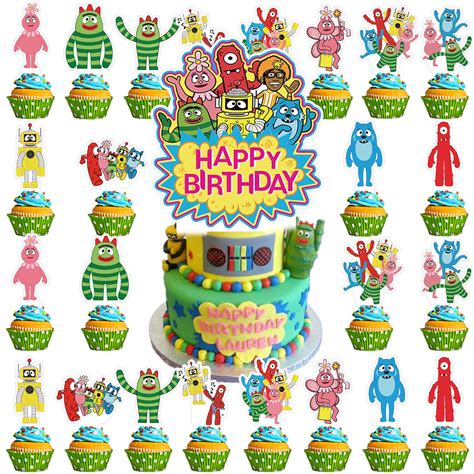 Buy 37Pcs Yo Gabba Cake Toppers Cupcake Toppers, Yo Gabba Cake ...