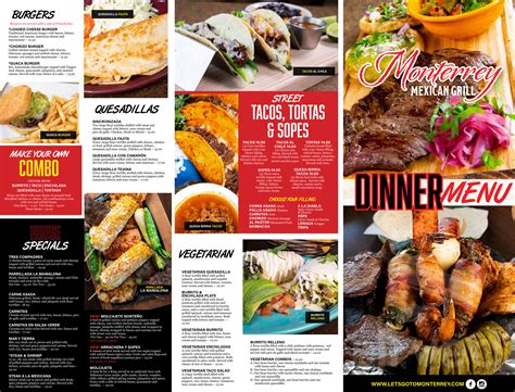 Menu for Monterrey mexican restaurant in Durham, North Carolina, United ...