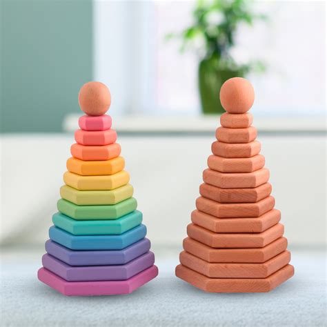 Buy Wooden Hexagonal Prism Stacker - SkilloToys.com