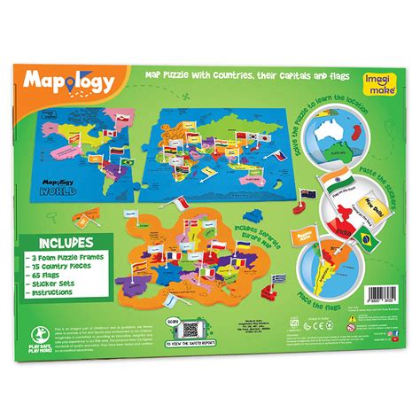 Mapology: World with Capitals and Flags- Educational Toy & Puzzle ...