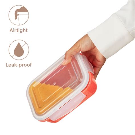 Buy Borosil Colors Kube Pink Rectangle Klip N Store