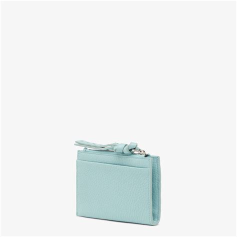 FF Diamonds Zip Card Case Selleria Light blue | Fendi