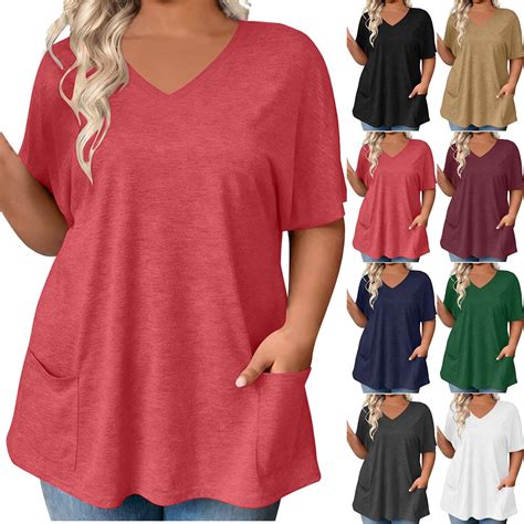 Aboser Oversized Tunic Tops for Women Short Sleeve Long Shirts Loose ...