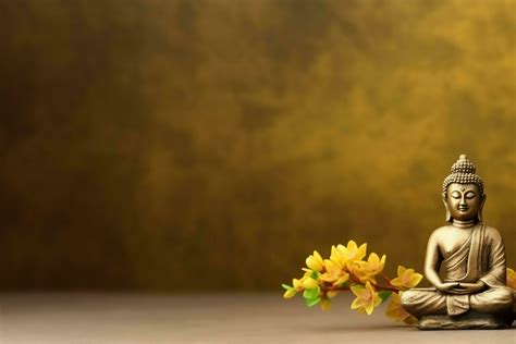 A buddha sits in in vesak buddha purnima day with copy space ...