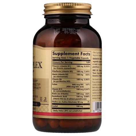 Solgar, B-Complex "100", 100 gélules végétales - iHerb