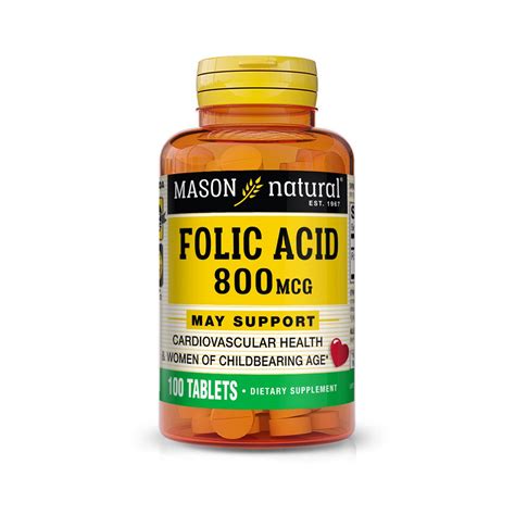 Ácido Fólico 800 mcg 100 Tab. – Right Nutrition