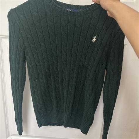 Green polo sweater - Depop