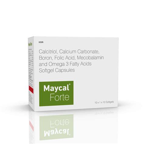 Buy Maycal Forte Strip Of 10 Softgel Capsules Online at Flat 15% OFF ...