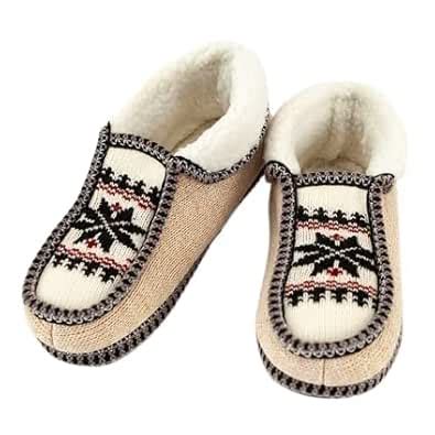 Buy Crosstrap Women Fuzzy Cable Knit Slipper Socks with Grippers ...