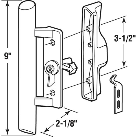 Prime-Line 3.5-in Mortise Style Sliding Patio Door Handleset MP1095 at ...