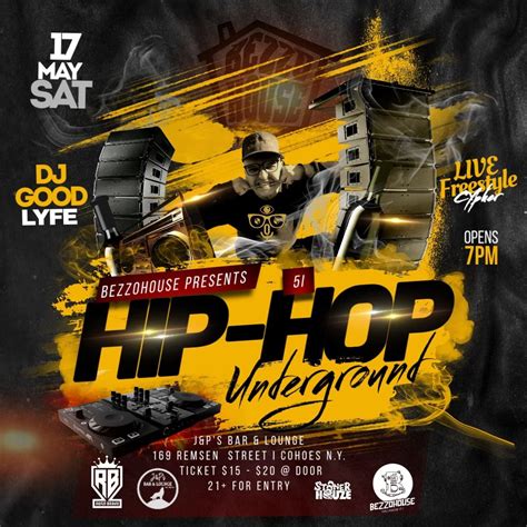 The Hip Hop Underground, J & P's Bar & Lounge, Cohoes, 17 May 2025 ...
