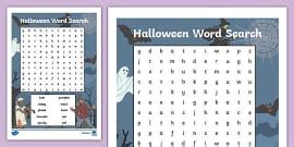 Halloween Word Search Gaelic-Scottish (teacher made)