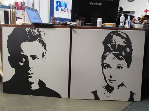 JAMES DEAN & AUDREY HEPBURN CANVAS PHOTOS - Able Auctions