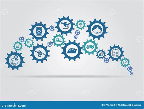 Delivery mechanism concept stock illustration. Illustration of forklift - 57131934