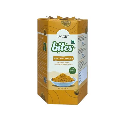 Jaggic Jaggery Bites - Healthy Haldi Candy - Turmeric Infused with ...