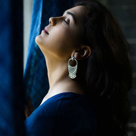 92.5 Handcrafted Silver Chandbali Earrings