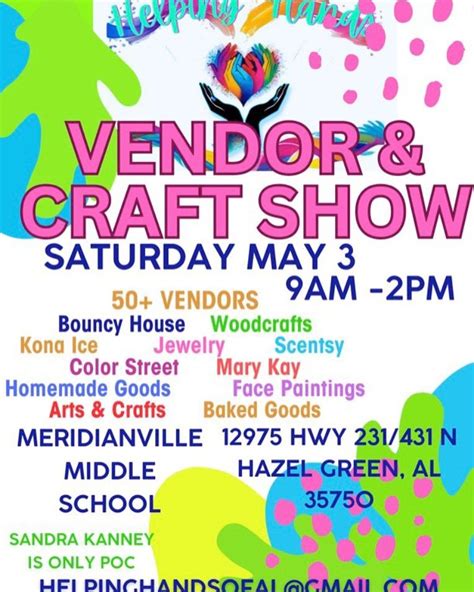 Vendor & Craft Fair, Meridianville Middle School 12975 231/431 N Hazel ...
