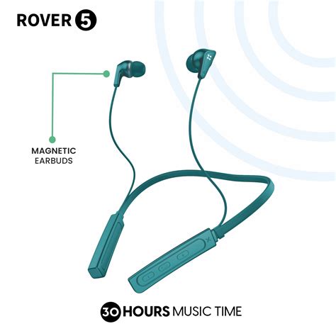 LYNE Rover 5 30 Hours Music Time Bluetooth Neckband with Magnetic Earb ...