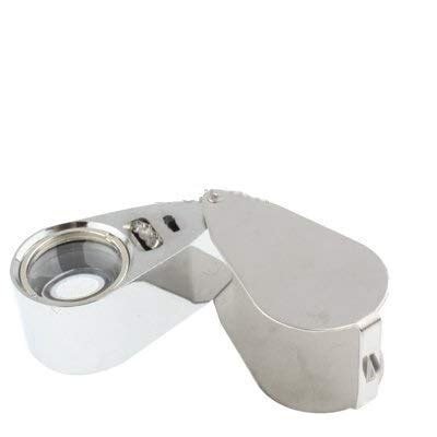 PIA INTERNATIONAL® Full Metal Coating 40X Magnifying Glass Magnifier ...