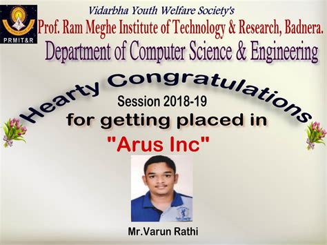 Cse Placement 2018-19 - PRMITR- Prof Ram Meghe Institute of Technology ...