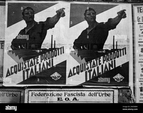 Buy Italian Products, propaganda posters during the Fascism, Italy 1936 ...