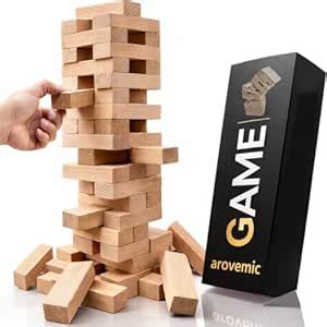 Buy Toy Kids 39 Pcs Wooden Tumbling Tower Game – Indoor Stacking Puzzle ...