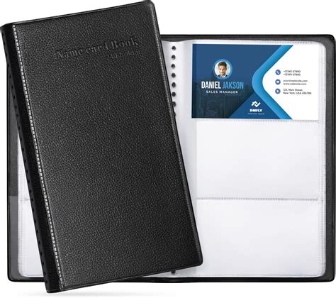 Amazon.com : DMFLY Business Card Organizer with Sturdy Cover, 240 Cards ...