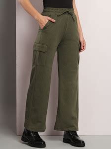 Q-Rious Solid Women Olive Track Pants - Buy Q-Rious Solid Women Olive ...