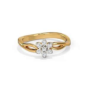 Buy CaratLane 18 KT Yellow Gold Petal Diamond Ring For Women at Amazon.in