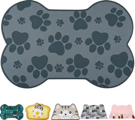 Amazon.com: Dog Food Mats for Floors Waterproof, Dog Water Bowl Mats ...
