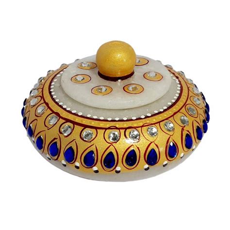 Marble Kumkum box (Product Code 1028) at Rs 270.00