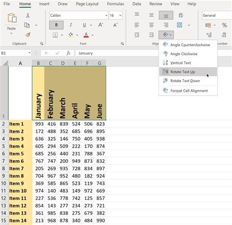 Image result for Rotating Text in Excel